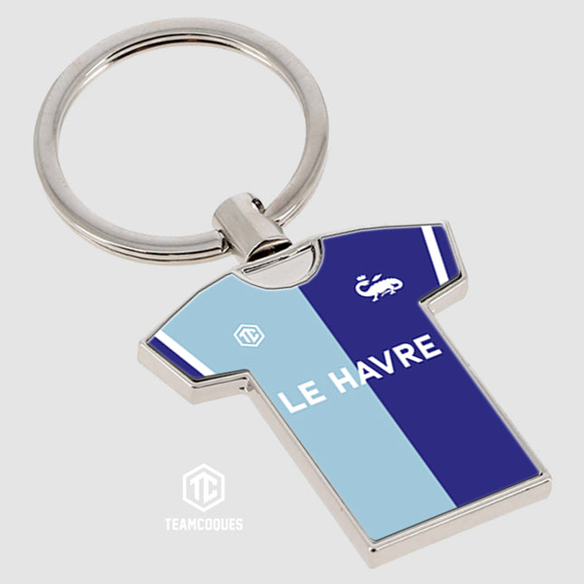 Porte-clés métal maillot foot LE HAVRE n°1 - TEAMCOQUES