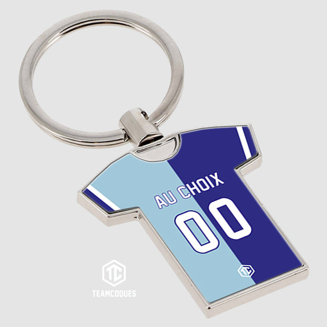 Porte-clés métal maillot foot LE HAVRE n°2 personnalisable - TEAMCOQUES