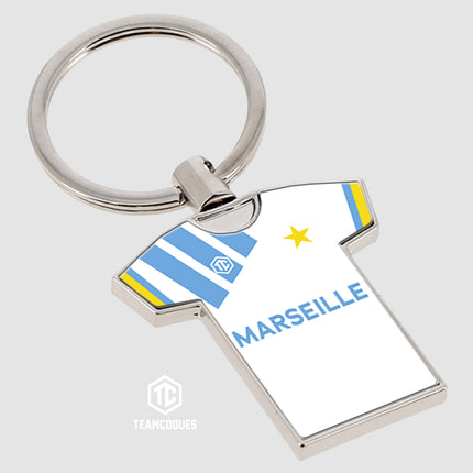 Porte-clés métal maillot foot MARSEILLE 1993 OM 93 n°1 - TEAMCOQUES