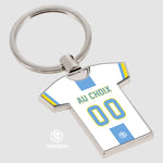 Porte-clés métal maillot foot MARSEILLE OM n°2 personnalisable - TEAMCOQUES
