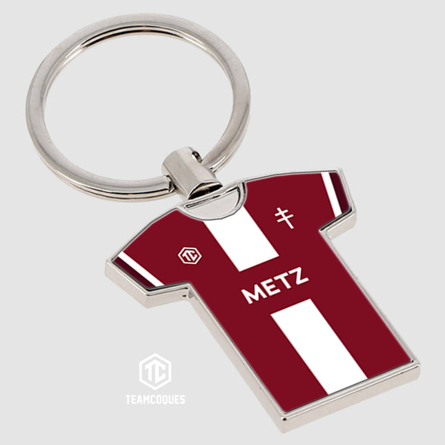 Porte-clés métal maillot foot METZ n°1 - TEAMCOQUES