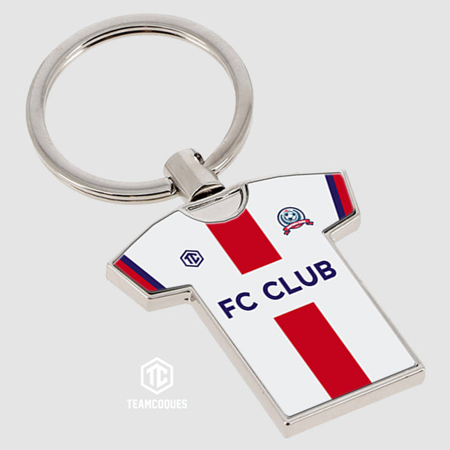 Porte-clés métal maillot - Modèle CLUB AMATEUR n°1 - 100% personnalisable - TEAMCOQUES