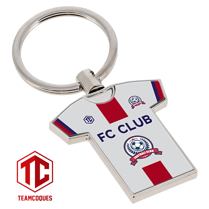 Porte-clés métal maillot foot REIMS STADE n°2 personnalisable – TEAMCOQUES