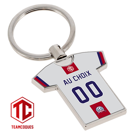 Porte-clés métal maillot Modèle CLUB AMATEUR n°3 - 100% personnalisable - TEAMCOQUES