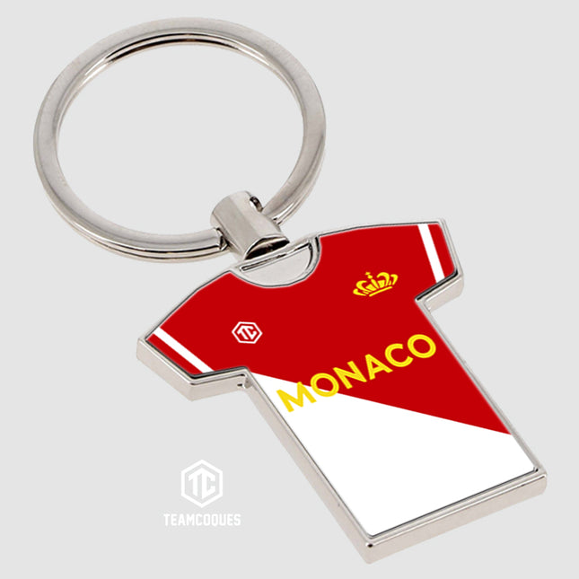 Porte-clés métal maillot foot MONACO ASM n°1 - TEAMCOQUES