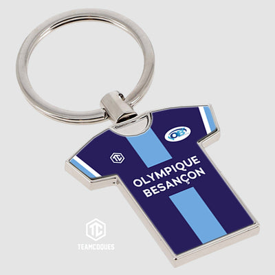 Porte-clés métal maillot rugby amateur OLYMPIQUE DE BESANÇON personnalisable - TEAMCOQUES