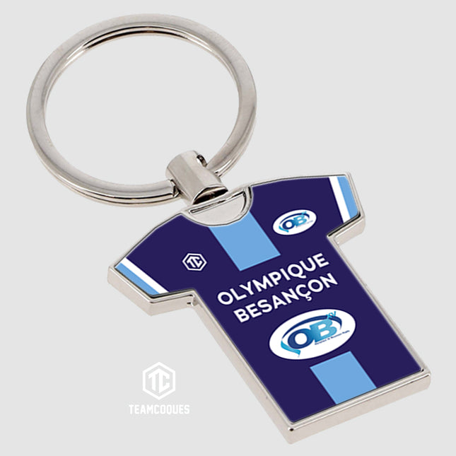 Porte-clés métal maillot rugby amateur OLYMPIQUE DE BESANÇON personnalisable - TEAMCOQUES