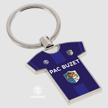 Porte-clés métal maillot foot amateur PAC BUZET personnalisable - TEAMCOQUES