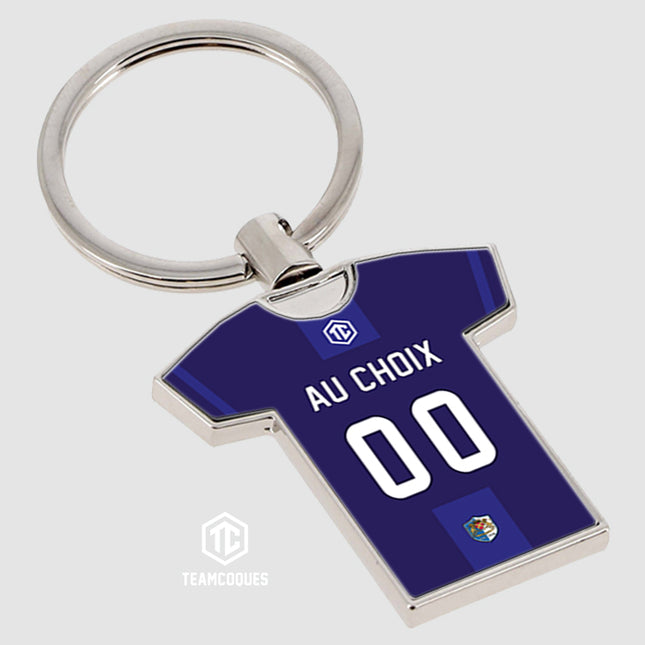 Porte-clés métal maillot foot amateur PAC BUZET personnalisable - TEAMCOQUES