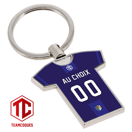 Porte-clés métal maillot foot amateur PAC BUZET personnalisable - TEAMCOQUES