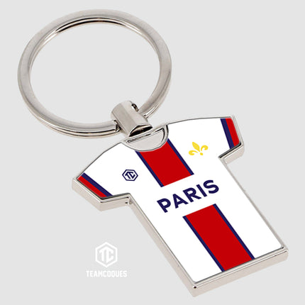 Porte-clés métal maillot foot PARIS SG EXTERIEUR 2 n°1 - TEAMCOQUES