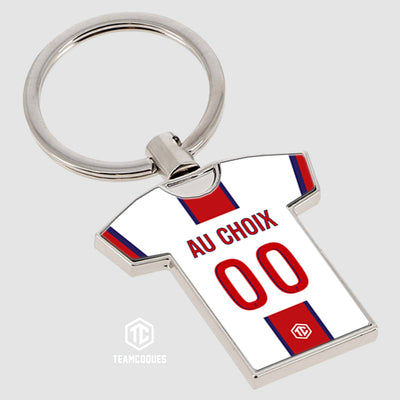 Porte-clés métal maillot foot PARIS SG EXTERIEUR 2 n°2 personnalisable - TEAMCOQUES