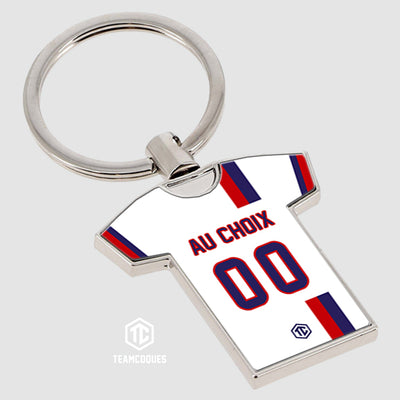 Porte-clés métal maillot foot PANAME PARIS EXTERIEUR 3 n°2 personnalisable - TEAMCOQUES