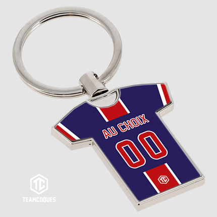 Porte-clés métal maillot foot PARIS SG PSG n°2 personnalisable - TEAMCOQUES
