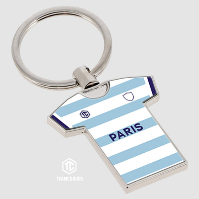 Porte-clés métal maillot rugby RF PARIS n°1 - TEAMCOQUES