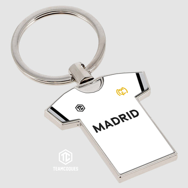 Porte-clés métal maillot foot REAL MADRID n°1 - TEAMCOQUES