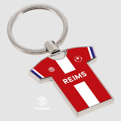 Porte-clés métal maillot foot REIMS STADE n°1 - TEAMCOQUES