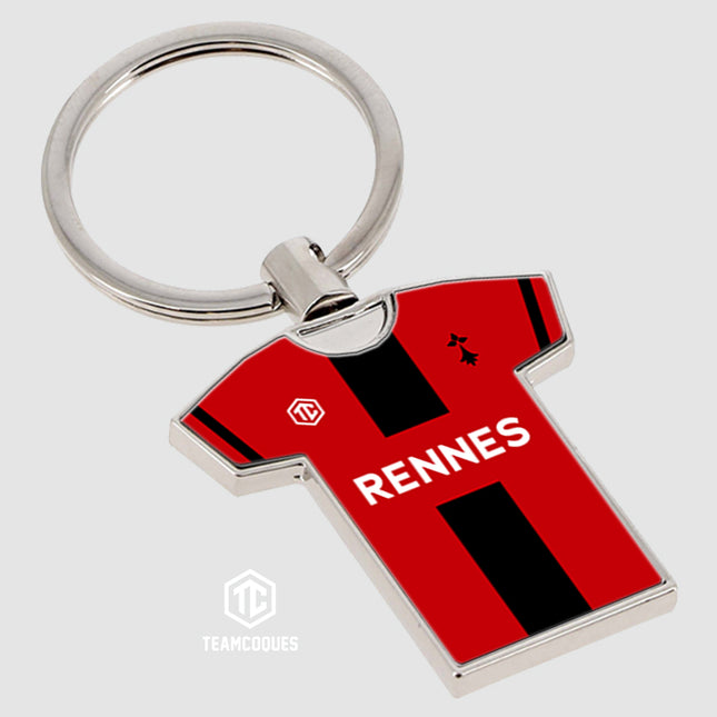 Porte-clés métal maillot foot RENNES n°1 - TEAMCOQUES