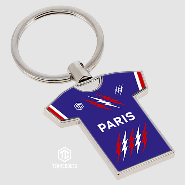 Porte-clés métal maillot rugby SF PARIS bleu n°1 - TEAMCOQUES