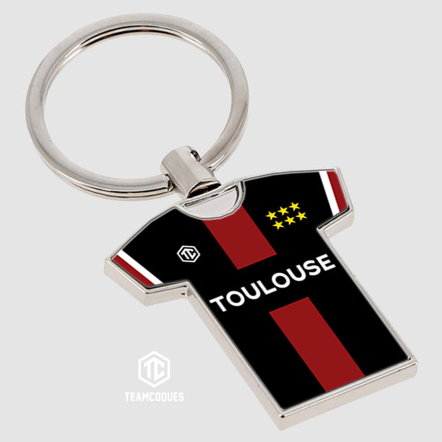 Porte-clés métal maillot rugby TOULOUSE RUGBY n°1 - TEAMCOQUES