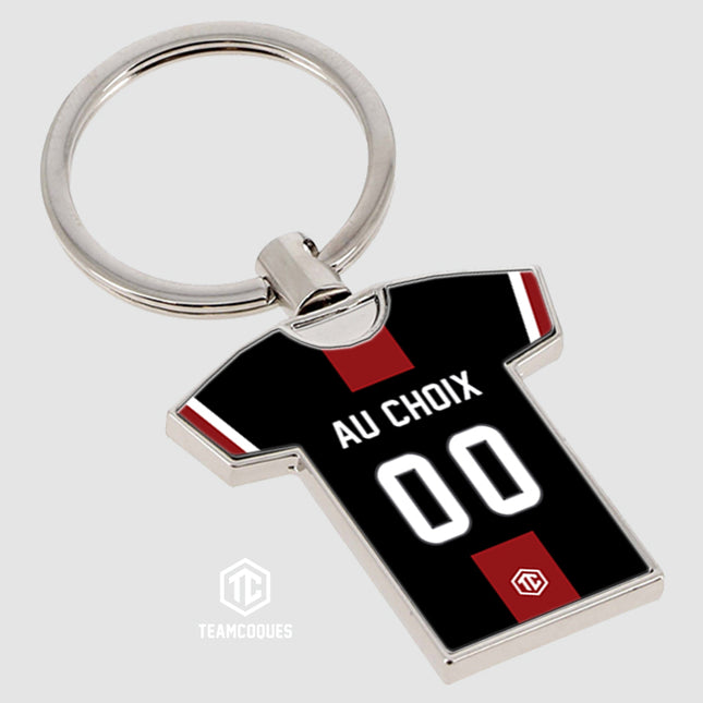 Porte-clés métal maillot rugby TOULOUSE RUGBY n°2 personnalisable - TEAMCOQUES