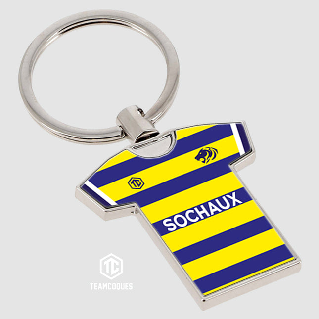 Porte-clés métal maillot foot SOCHAUX n°1 - TEAMCOQUES