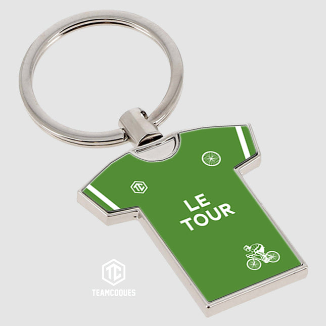 Porte-clés métal maillot vélo cyclisme MAILLOT VERT Tour de France - TEAMCOQUES
