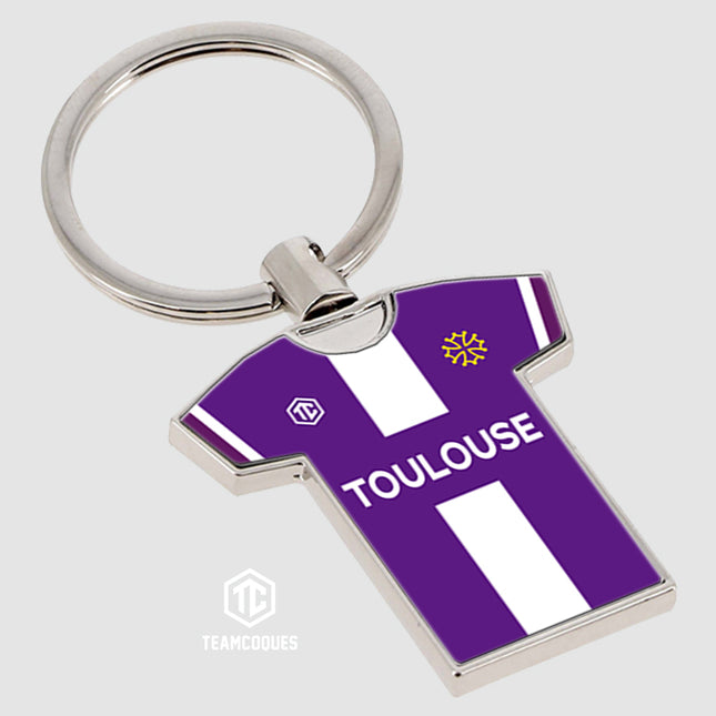 Porte-clés métal maillot foot TOULOUSE TFC n°1 - TEAMCOQUES