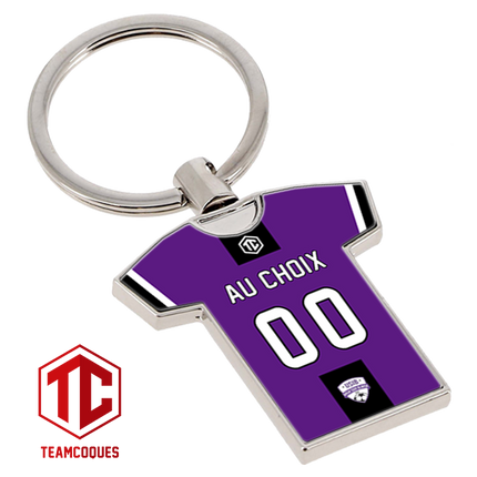 Porte-clés métal maillot foot amateur USIB VAUX SUR BLAISE personnalisable - TEAMCOQUES