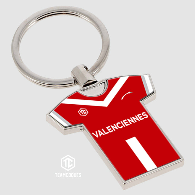 Porte-clés métal maillot foot VALENCIENNES n°1 - TEAMCOQUES