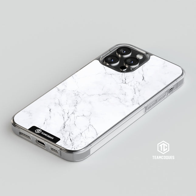 Coque design MARBRE 01 BLANC - TEAMCOQUES