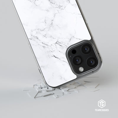 Coque design MARBRE 01 BLANC - TEAMCOQUES