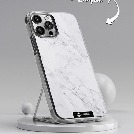 Vidéo Coque design MARBRE 01 BLANC - TEAMCOQUES
