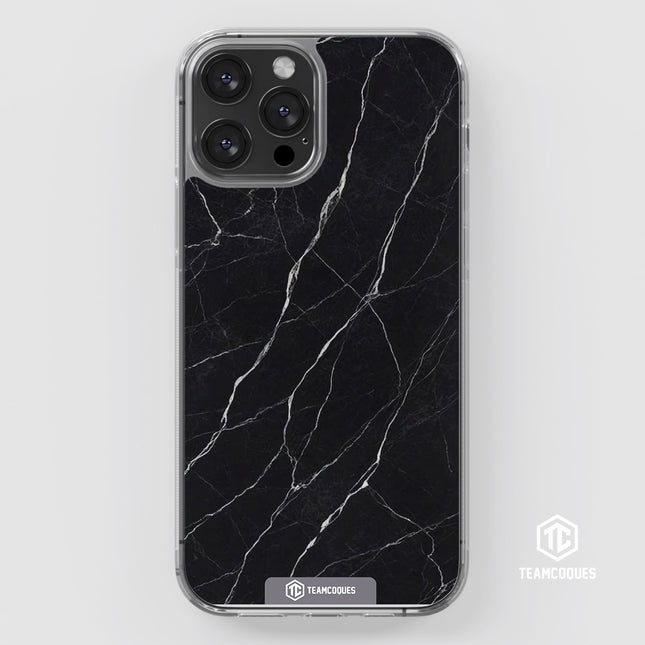 Coque design MARBRE 02 NOIR - TEAMCOQUES