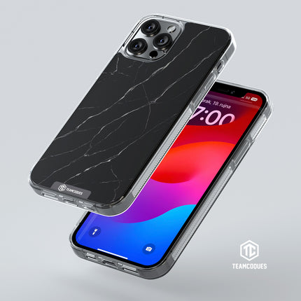 Coque design MARBRE 02 NOIR - TEAMCOQUES