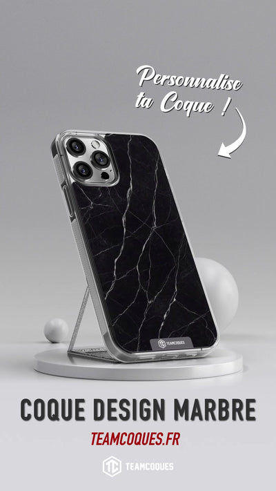 Vidéo Coque design MARBRE 02 NOIR - TEAMCOQUES