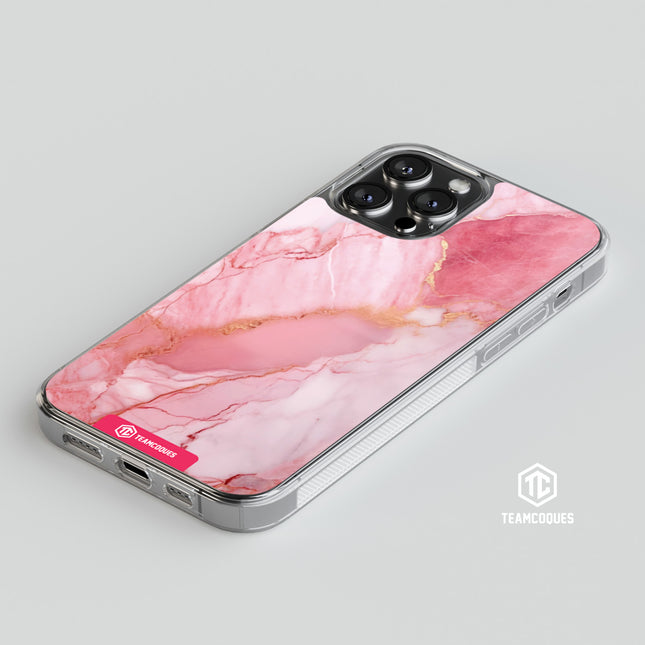 Coque design MARBRE 05 ROSE 1 - TEAMCOQUES
