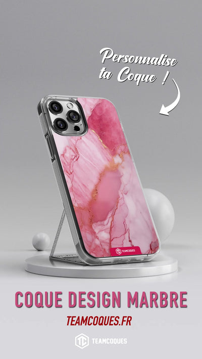 Vidéo Coque design MARBRE 05 ROSE 1 - TEAMCOQUES