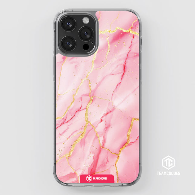 Coque design MARBRE 06 ROSE 2 - TEAMCOQUES