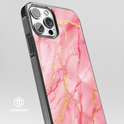 Coque design MARBRE 06 ROSE 2 - TEAMCOQUES