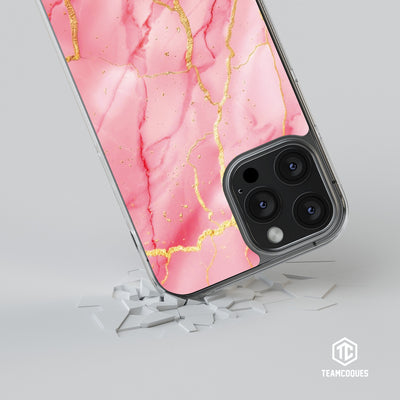 Coque design MARBRE 06 ROSE 2 - TEAMCOQUES