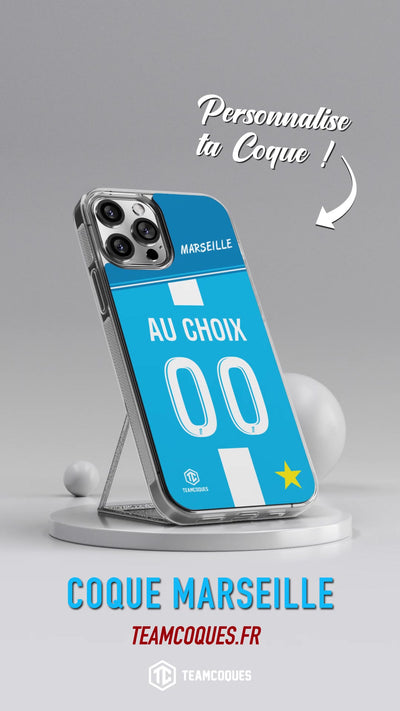 Vidéo Coque foot MARSEILLE OM Extérieur personnalisable - TEAMCOQUES