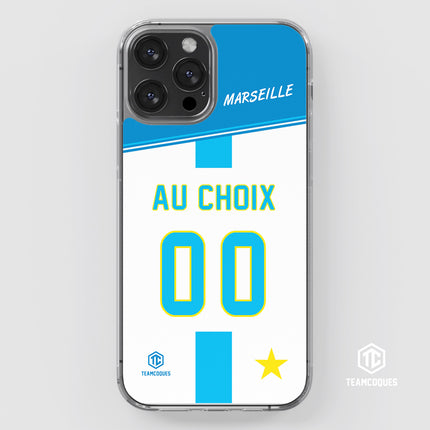 Coque foot MARSEILLE OM Domicile personnalisable - TEAMCOQUES