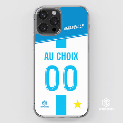 Coque foot MARSEILLE OM Domicile personnalisable - TEAMCOQUES
