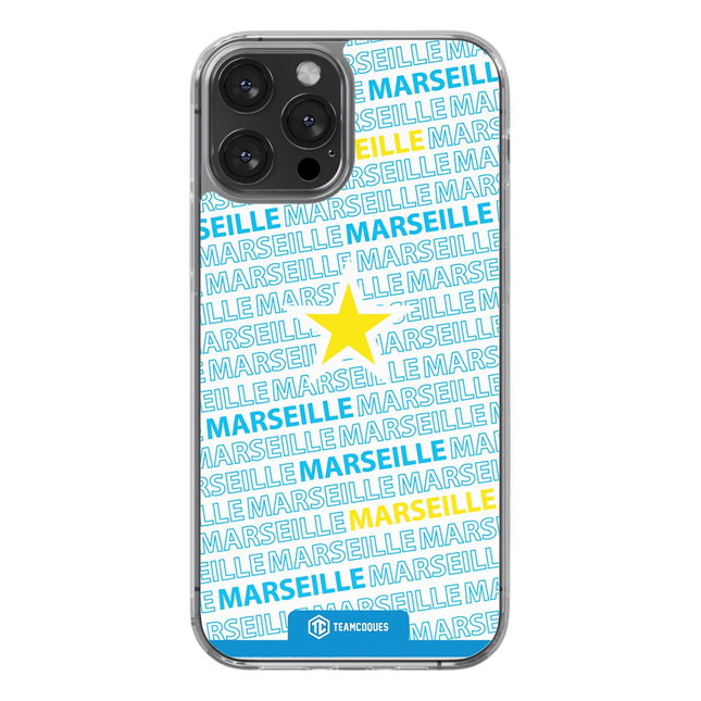 Coque foot MARSEILLE OM texte oblique - TEAMCOQUES