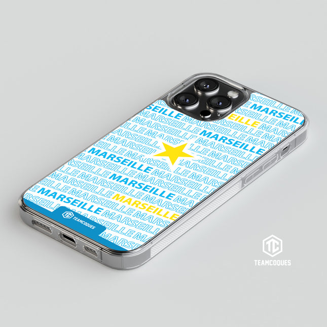 Coque foot MARSEILLE OM texte oblique - TEAMCOQUES