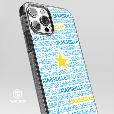 Coque foot MARSEILLE OM texte oblique - TEAMCOQUES