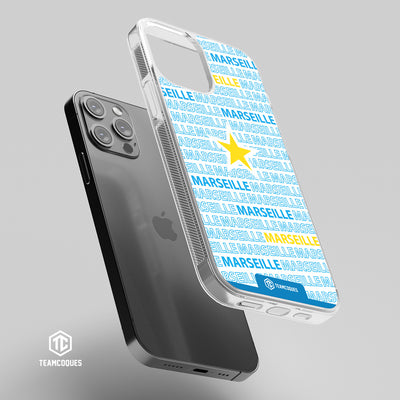 Coque foot MARSEILLE OM texte oblique - TEAMCOQUES