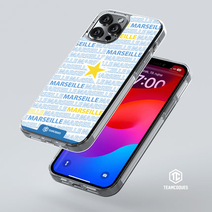 Coque foot MARSEILLE OM texte oblique - TEAMCOQUES