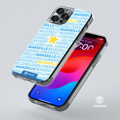 Coque foot MARSEILLE OM texte oblique - TEAMCOQUES